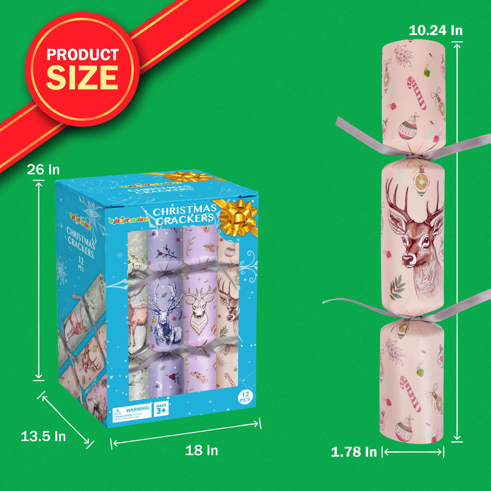FUN LITTLE TOYS crackers include lighthearted Christmas jokes for guests.