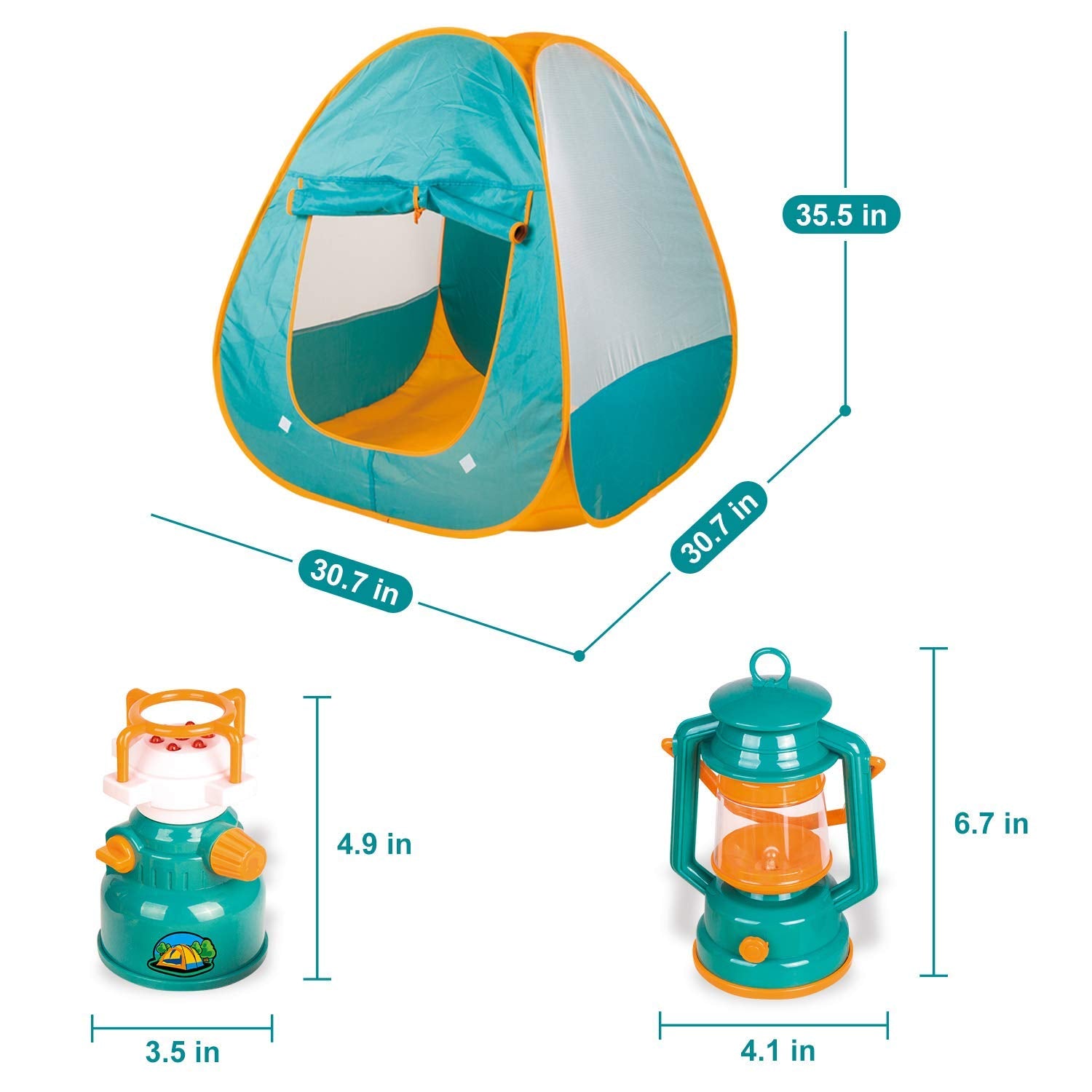 FUN LITTLE TOYS cooking pan and plates for realistic camp kitchen play.