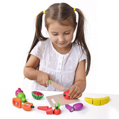 FUN LITTLE TOYS wooden cutting boards for hands-on food prep play.