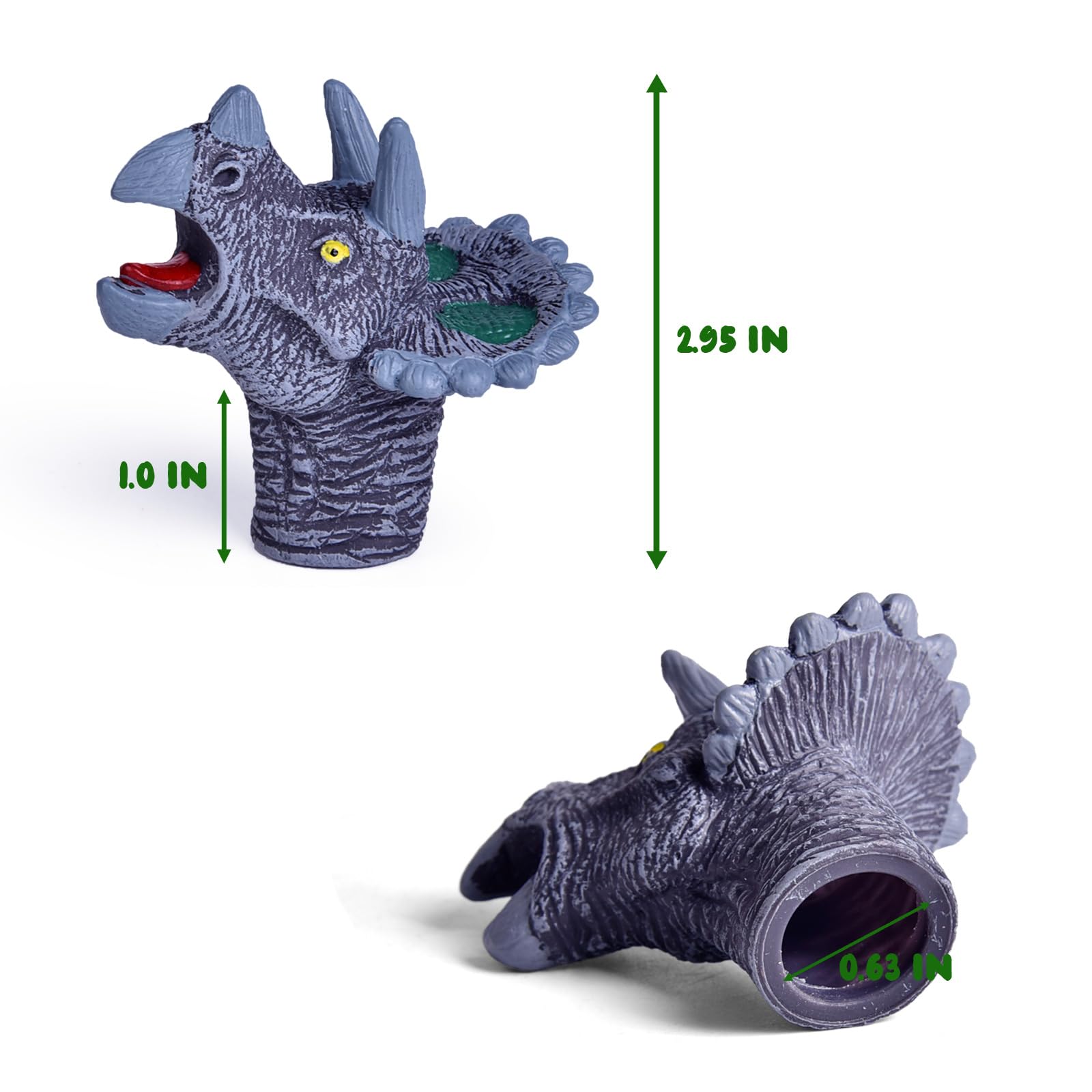 Fun Little Toys Triceratops puppet enhances sensory storytelling and roleplay