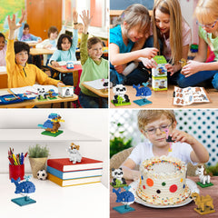 FUN LITTLE TOYS rhinoceros block set supports sturdy, imaginative building.