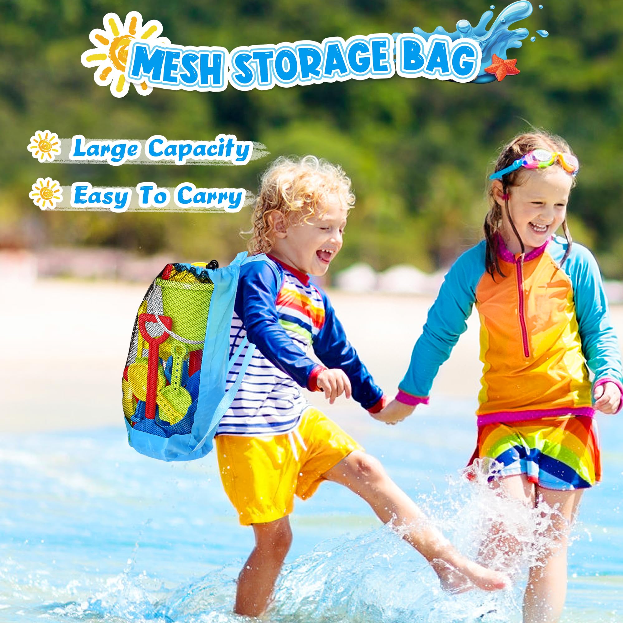 FUN LITTLE TOYS Sand Bucket for easy carrying and tidy storage