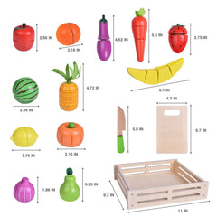 FUN LITTLE TOYS wooden apple to spark imaginative play.