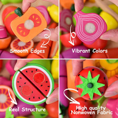 FUN LITTLE TOYS wooden watermelon brightens playtime.
