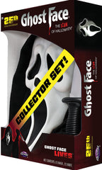 Fun World Ghost Face packaging reveals bold anniversary design and gift readiness.