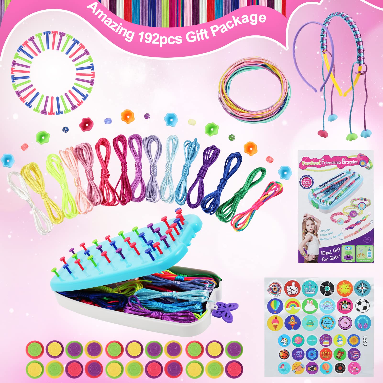 Funbud headbands included for extra styling options during crafting