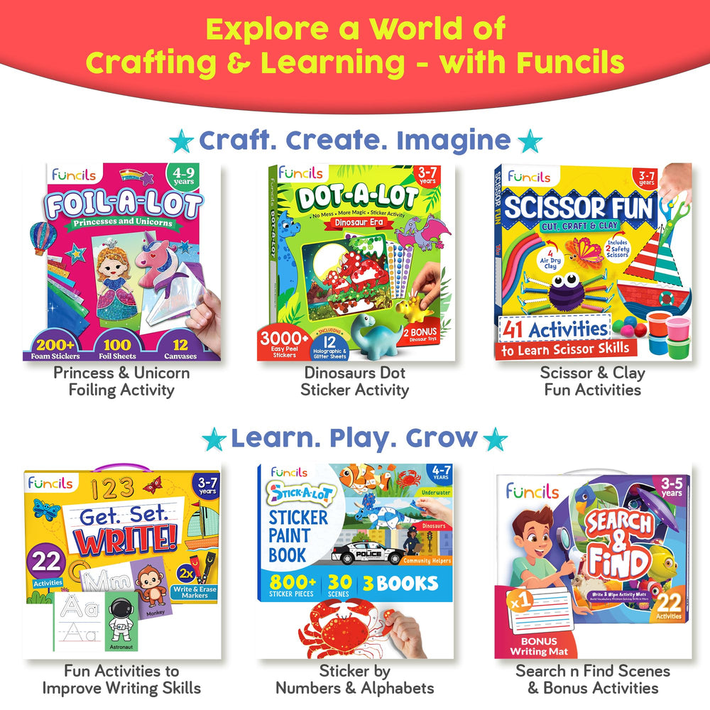 Funcils activity books cover featuring crafts to spark creativity.
