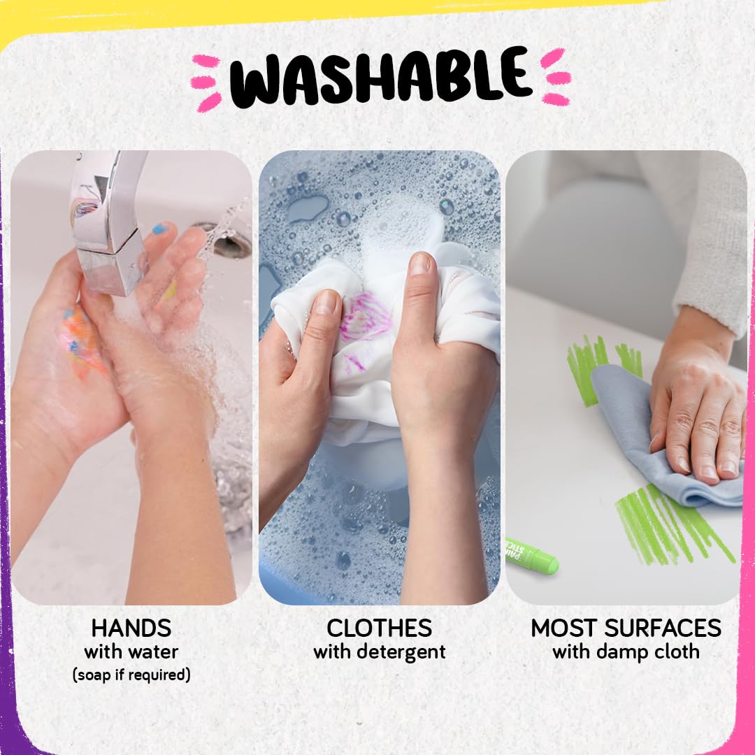 Funcils durable tips for little hands support precise lines and broad strokes.