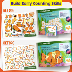 Funcils Paint by Sticker perforated pages for easy artwork removal