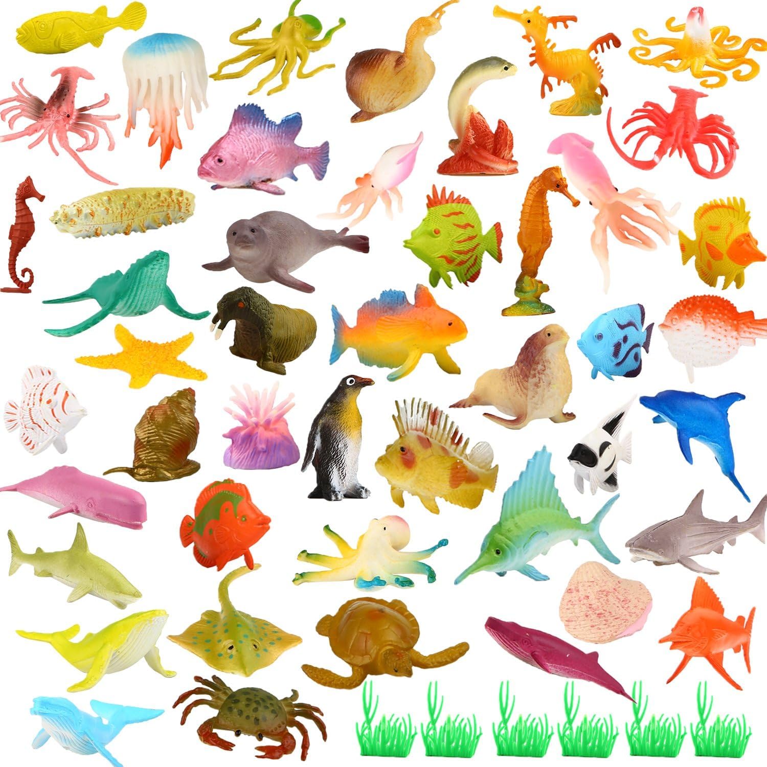 Funcorn Toys 2 inch sea creatures ocean life set for bath time exploration