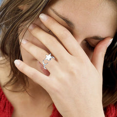 FUNEIA fidget ring sunflower design combines style with tactile spin.