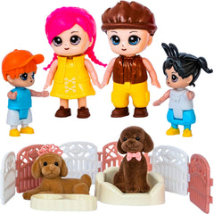 FUNERICA dollhouse parents posing figures for lifelike storytelling and family scenes.