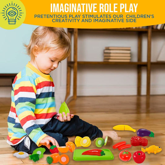 FUNERICA cuttable play food banana offers vibrant color recognition and pretend kitchen fun.