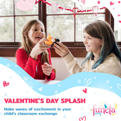 Funeta classroom valentine favors create a festive display.