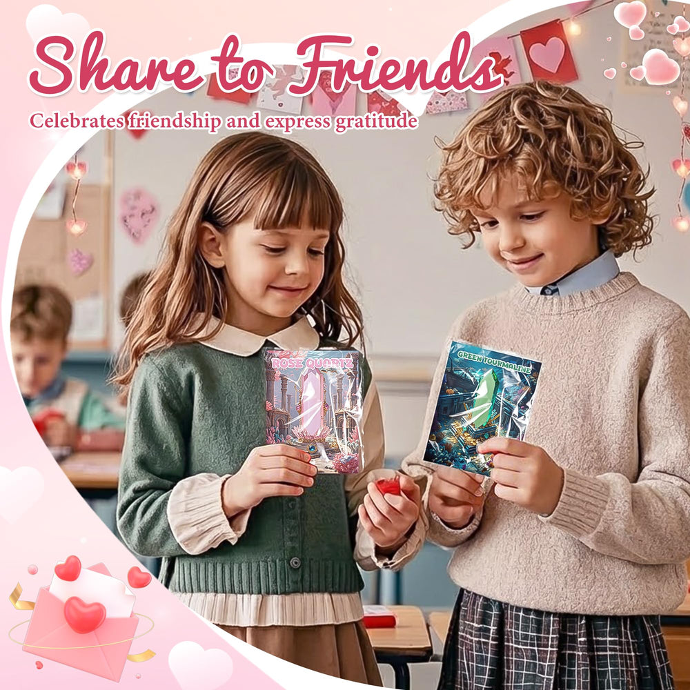 Funewest 8-card set with crystals, designed for school or party gifting