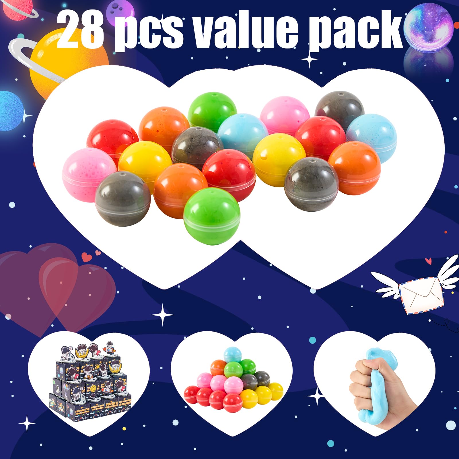Funewest Valentine's card set with soft slime ball promotes non-candy gift swaps in class.