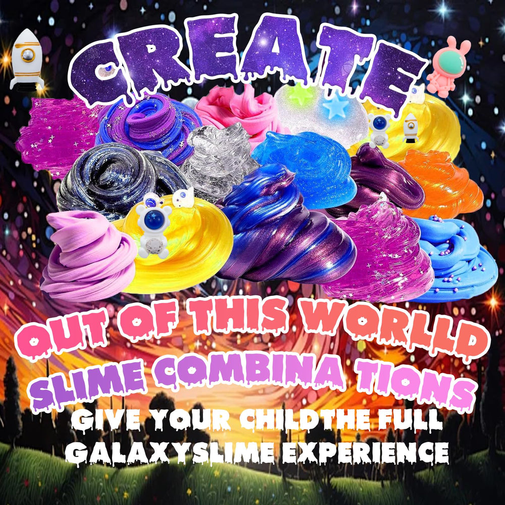 Funewest glitter beads add sparkle and texture to slime creations.