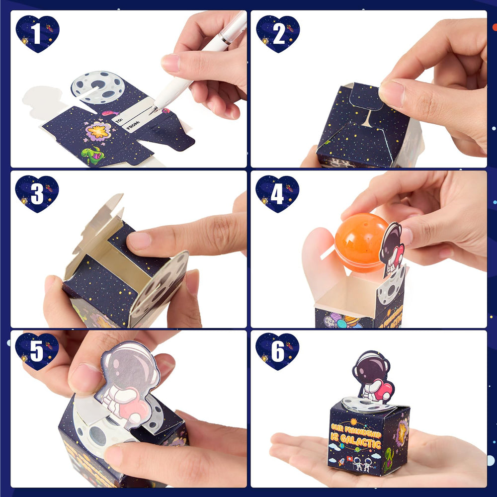 Funewest color-rich galaxy slime and cards create a playful space-themed learning environment.