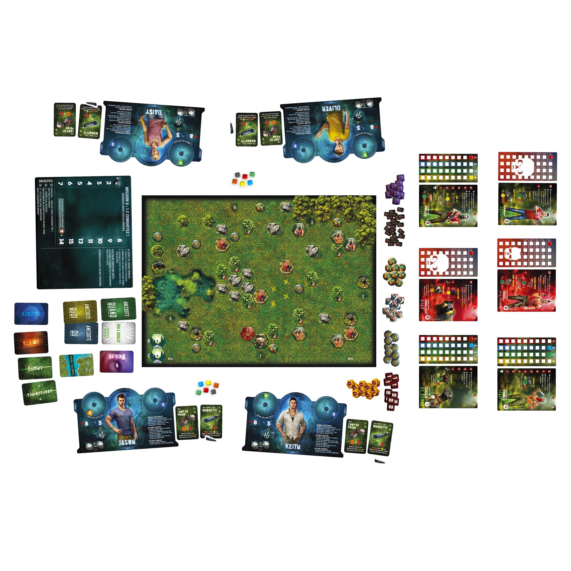 Funforge Far Cry hero tokens for character progression and planning