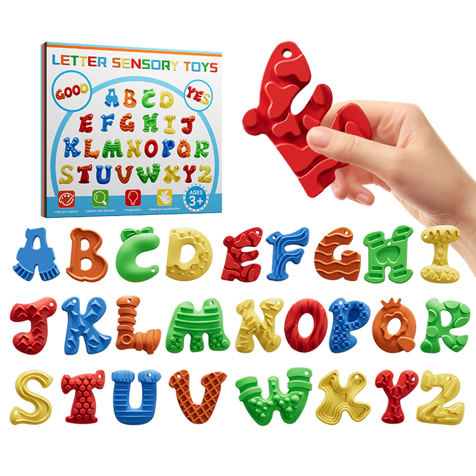 FunFusion 26pc letter fidget stone A for focus and calm in class.