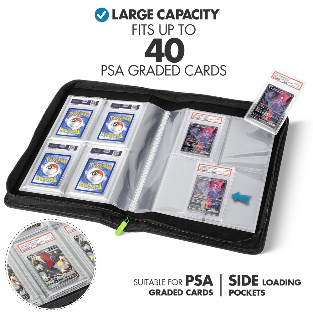 FunGuys binder with 4-pocket pages keeps cards organized and visible.