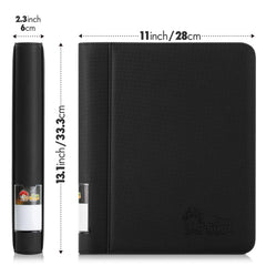 FunGuys binder dimensions 33.5 by 27 cm for precise fit.