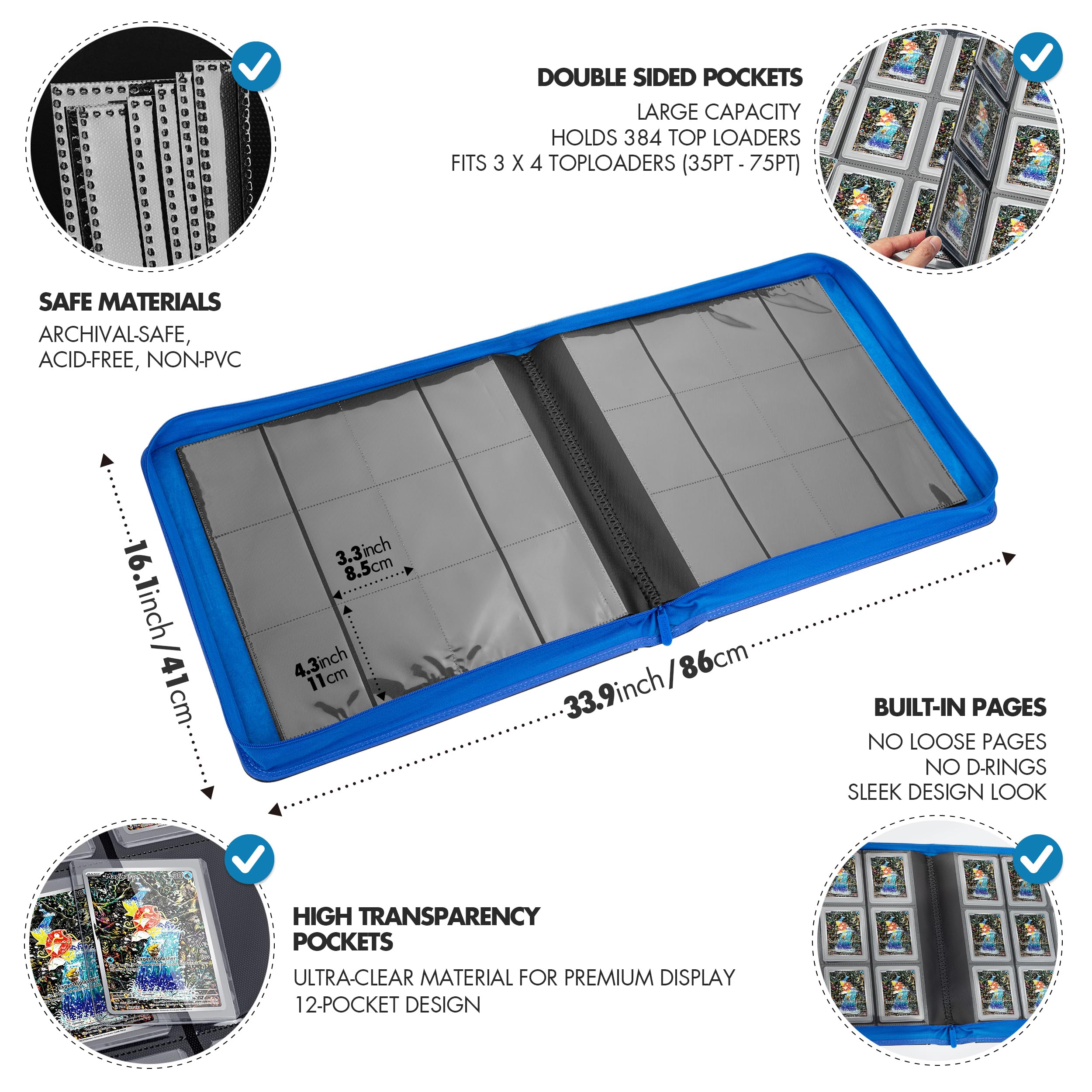FunGuys Toploader Binder Exo-Tec exterior offers water-resistant protection.