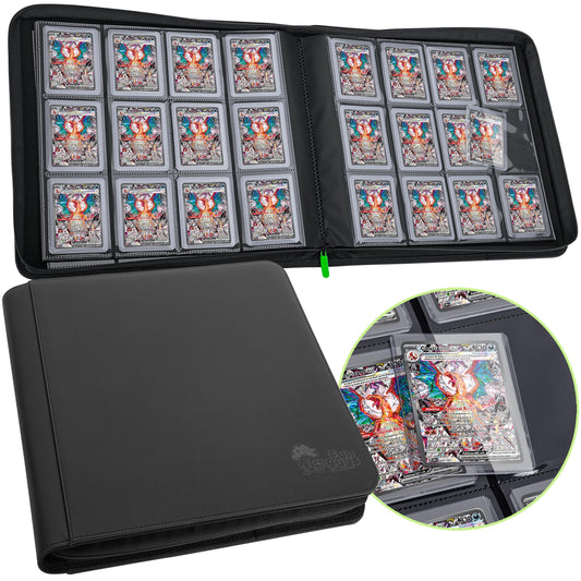 FunGuys Toploader Binder exterior shows water-resistant shell for on-the-go protection.