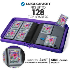 FunGuys Toploader Binder interior suede lining protects card surfaces.