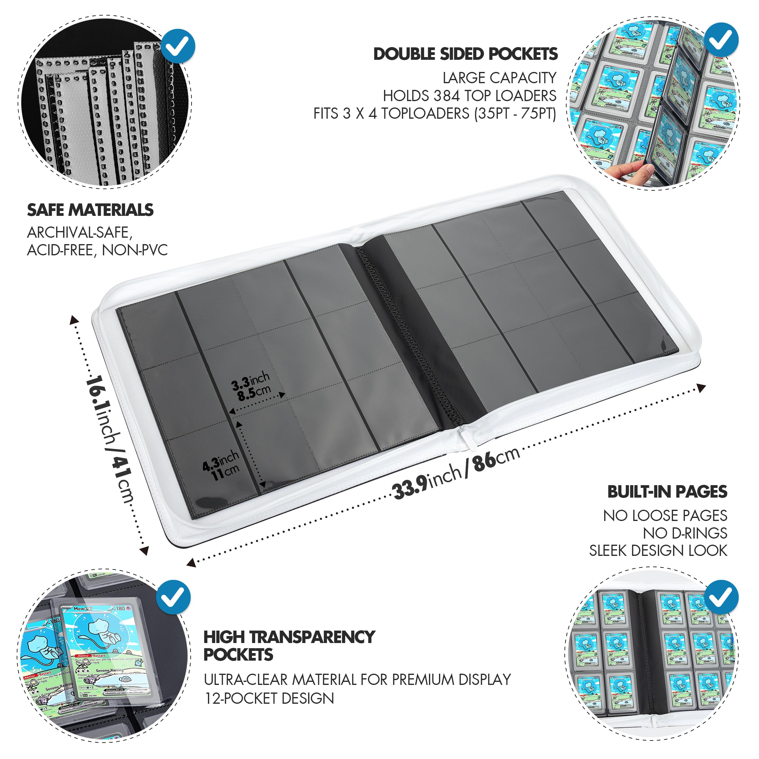 FunGuys binder interior lining adds luxury feel and scratch protection.