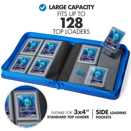 FunGuys Toploader Binder spine shows reinforced support for easy transport.