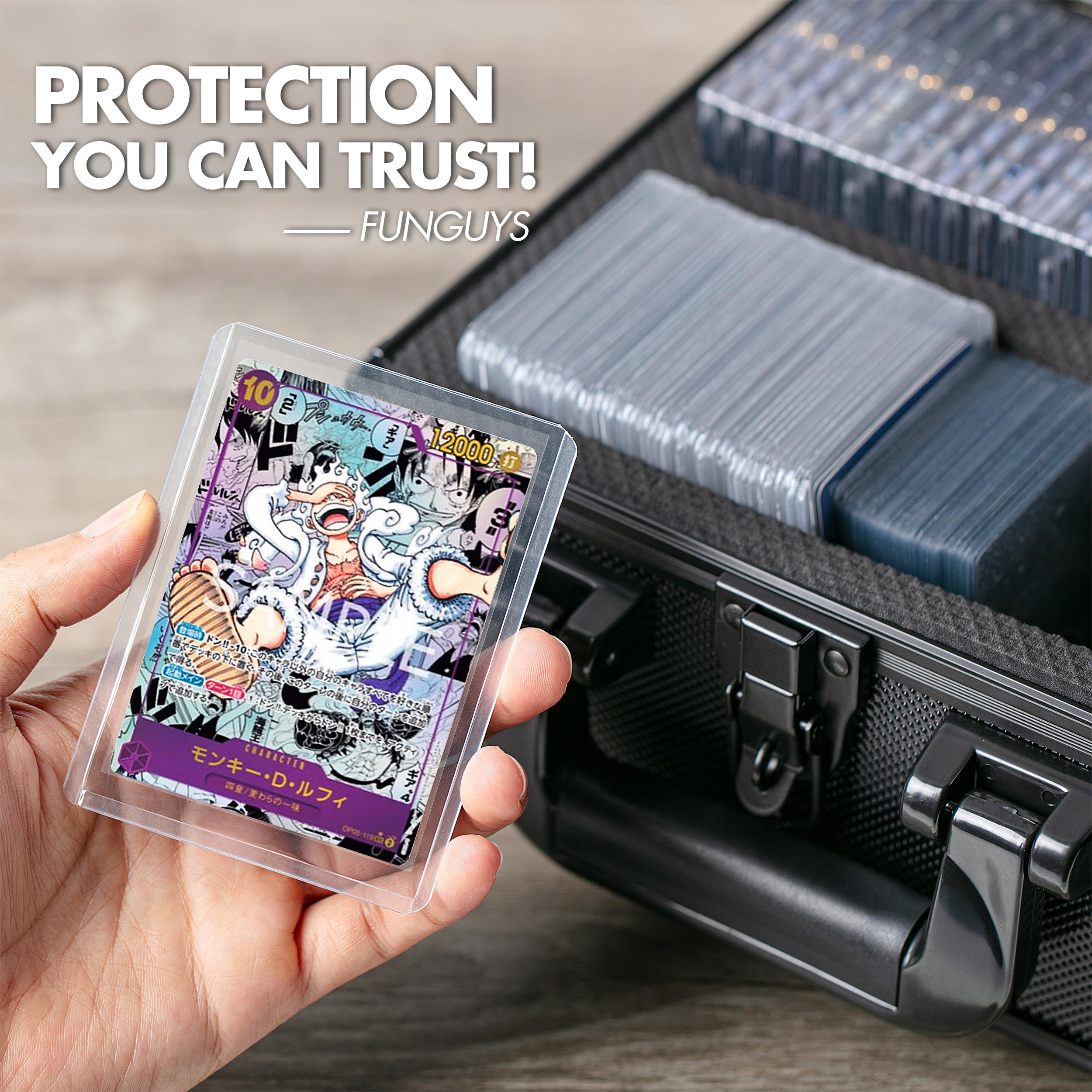 FunGuys TopLoader suitable for Pokémon, Yu-Gi-Oh!, sports cards, and more