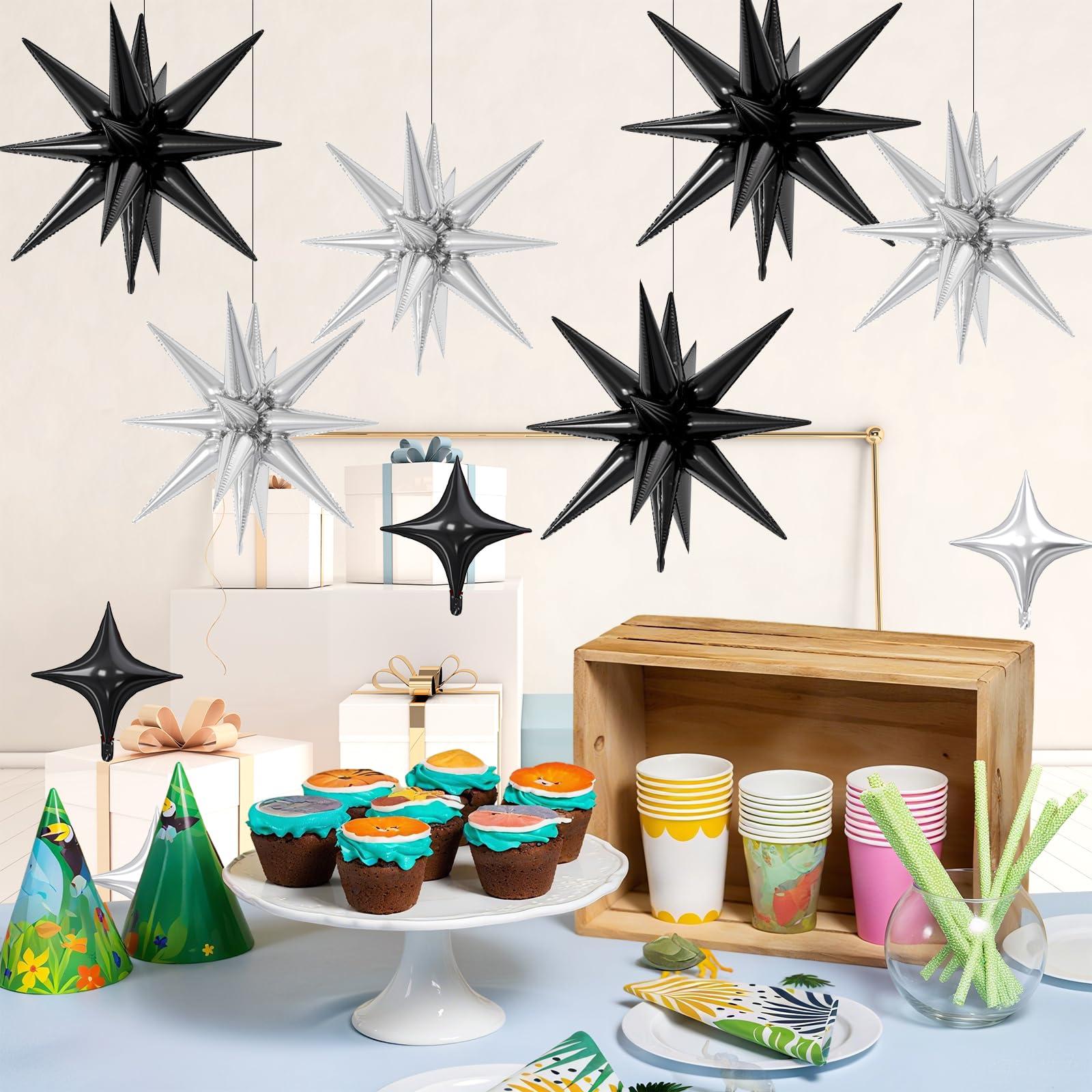 FunHot black ribbon included to tie balloons stylishly.