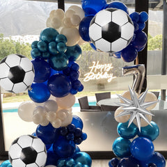 FunHot blue-silver confetti balloons inject texture and energy