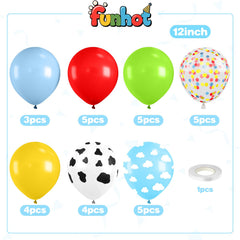 FunHot cow-print balloons adding playful texture to celebrations