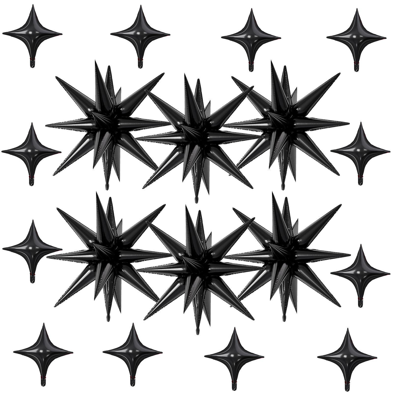 FunHot explosion star balloons 22 inch in black for dramatic party decor