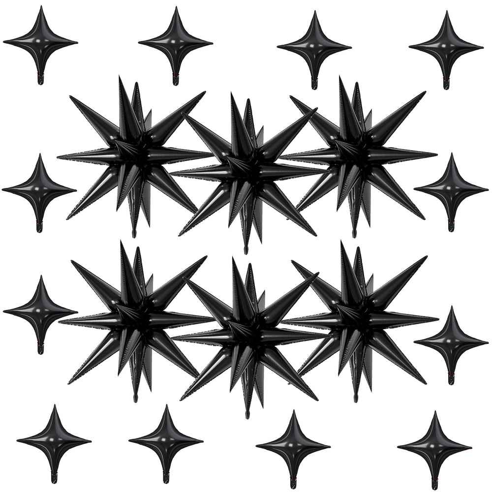 FunHot explosion star balloons 22 inch in black for dramatic party decor