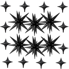 FunHot explosion star balloons 22 inch in black for dramatic party decor