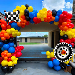 FunHot large foil checkered flag balloon as a focal point