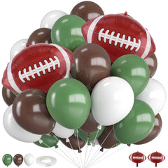 FunHot football balloons kit in sage green and coffee for stylish party decor