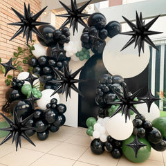 FunHot four-point star balloons 10in black add versatile accents