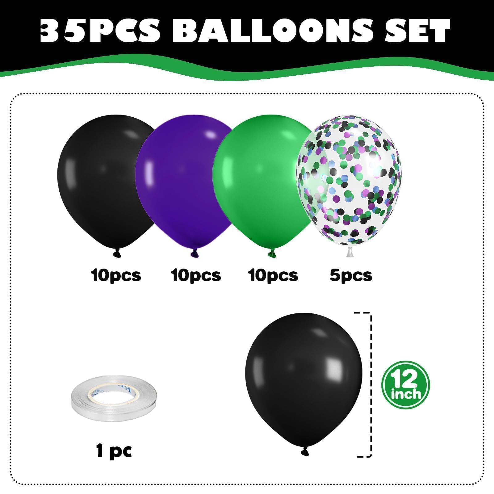 FunHot green balloon 12in creates vibrant race-themed party accents