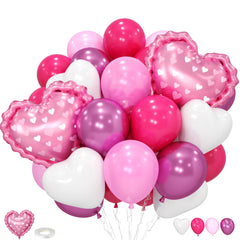 FunHot hot pink balloons arranged as a table centerpiece for celebrations.