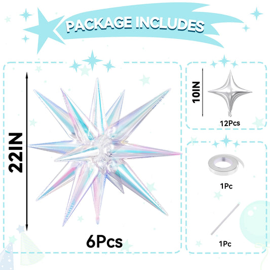 FunHot iridescent star balloons add magical drama to celebrations