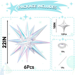 FunHot iridescent star balloons add magical drama to celebrations