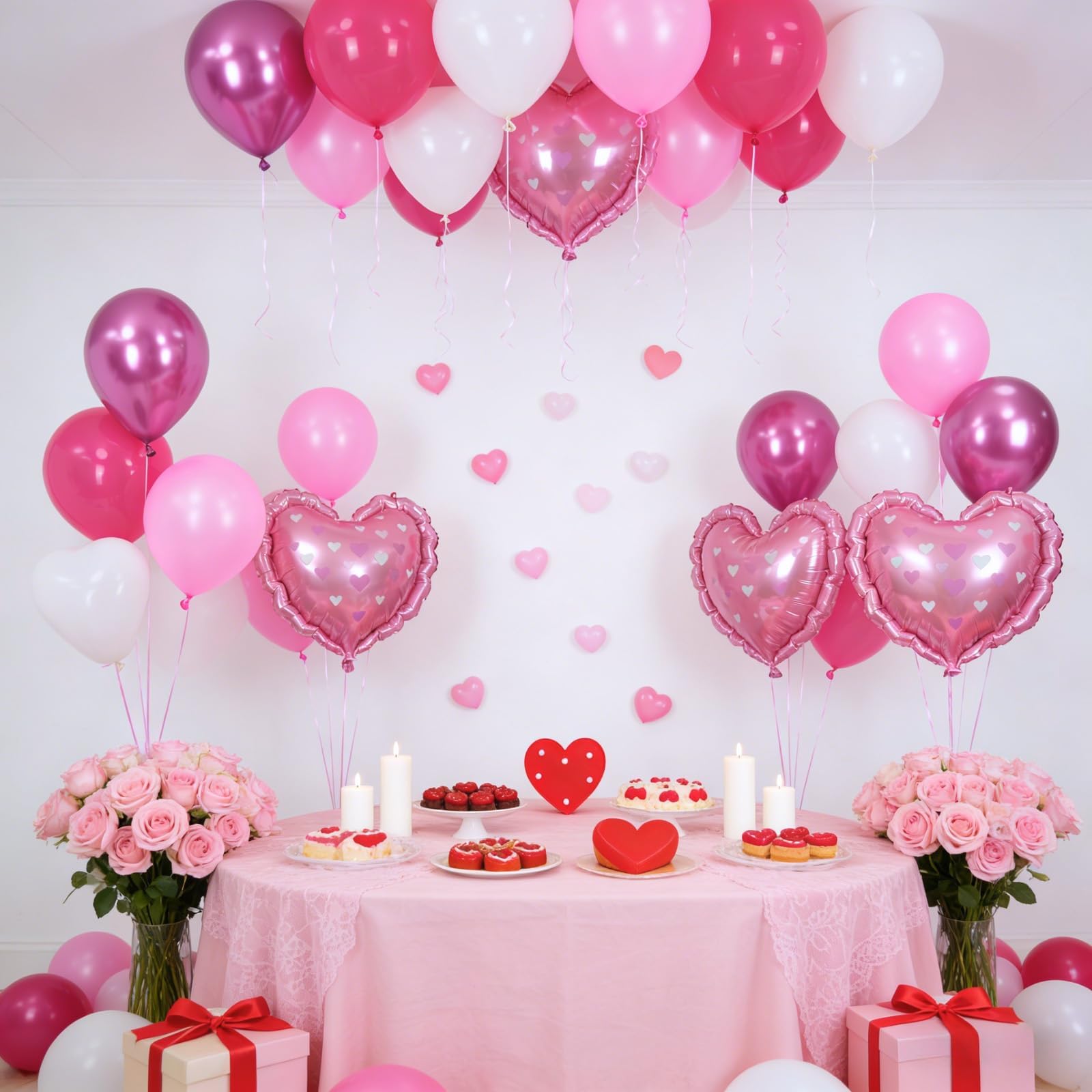 FunHot magenta metallic balloons provide a bold accent for celebrations.