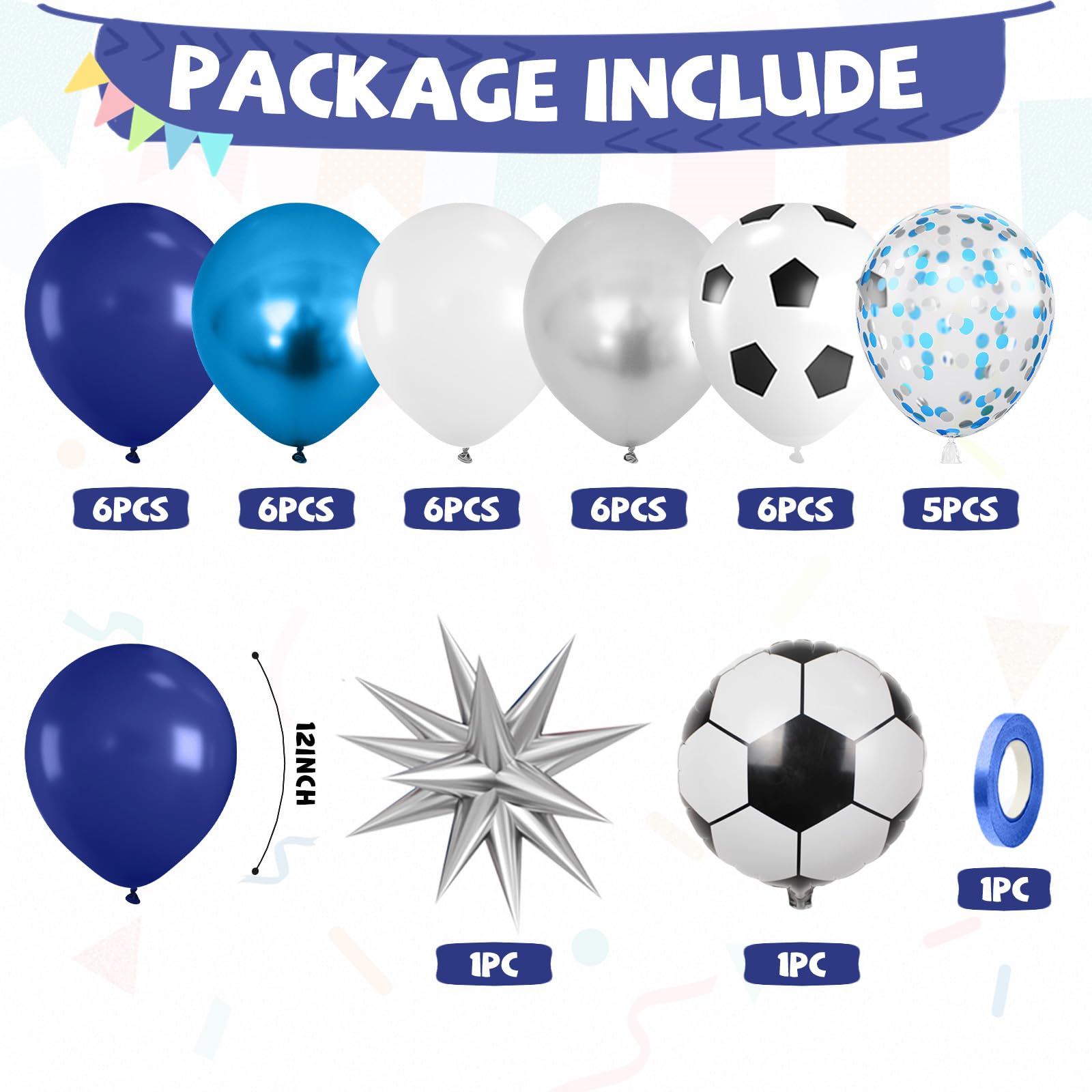 FunHot metallic blue latex balloons add shine to celebrations