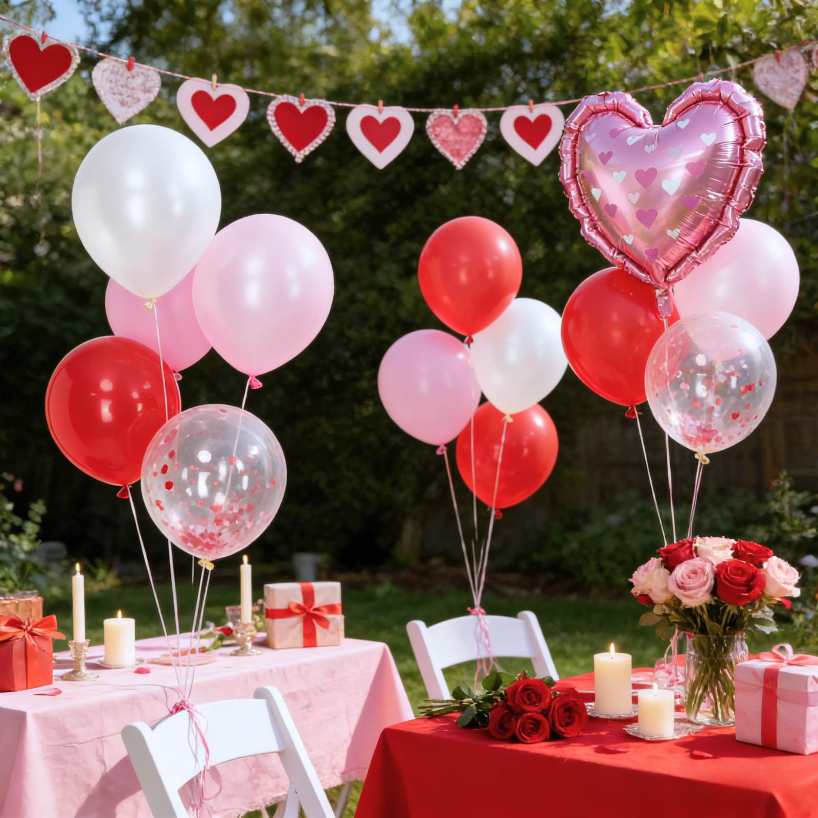 FunHot pink heart foil balloons ideal for proposals