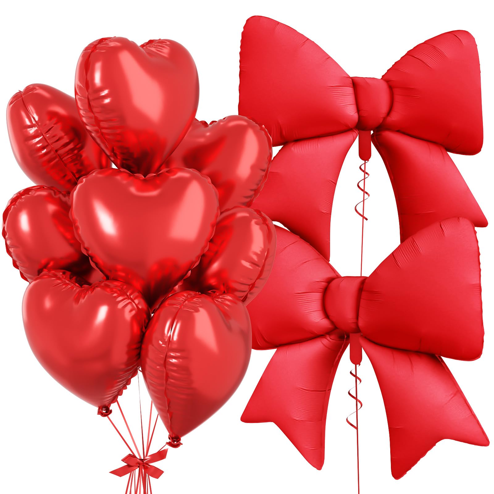 FunHot red heart balloons 18in for romantic party décor and photo-worthy moments.