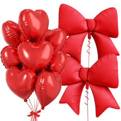 FunHot red heart balloons 18in for romantic party décor and photo-worthy moments.
